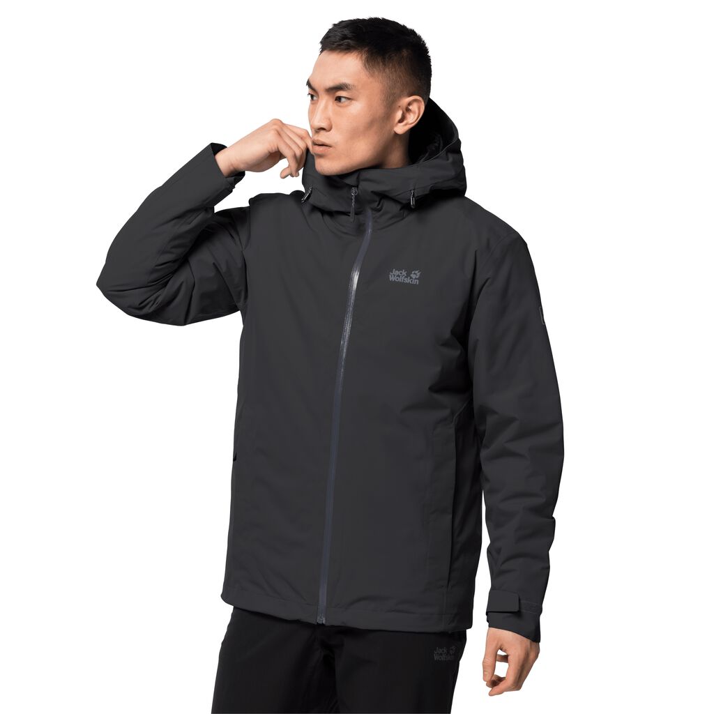 Jack Wolfskin ARGON STORM Férfi Télikabát Fekete - TRAPNO-360